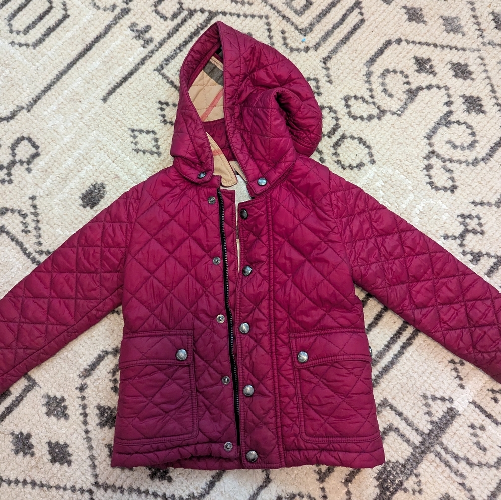 Burberry Quilted Jacket with Detachable Hood - Size 2Y